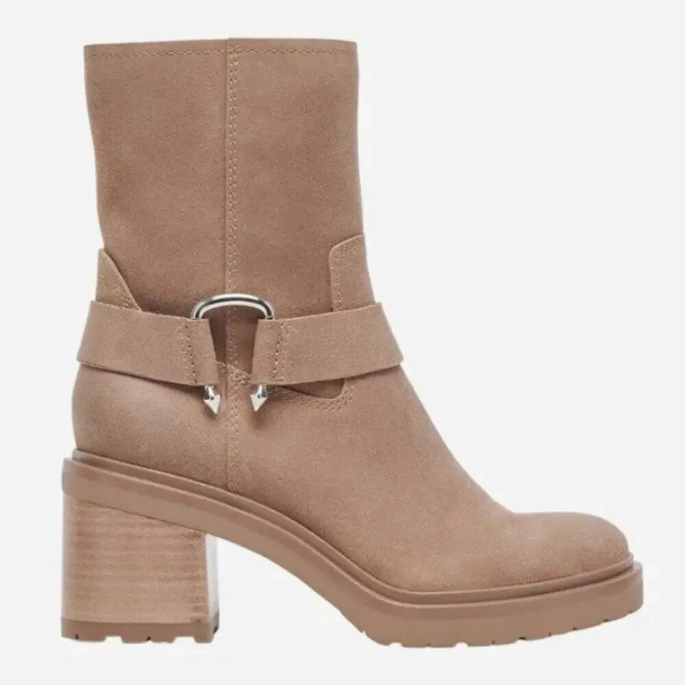 Dolce Vita Camros Buckled Moto Ankle Boots Size 6.5 New